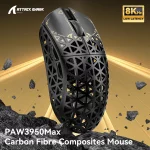 ATTACK SHARK R5 Ultra Carbon Fiber Wireless 8K Gaming Mouse 39g SUPERLIGHT, PixArt PAW3950MAX Gaming Sensor, 8000Hz Wireless Pol