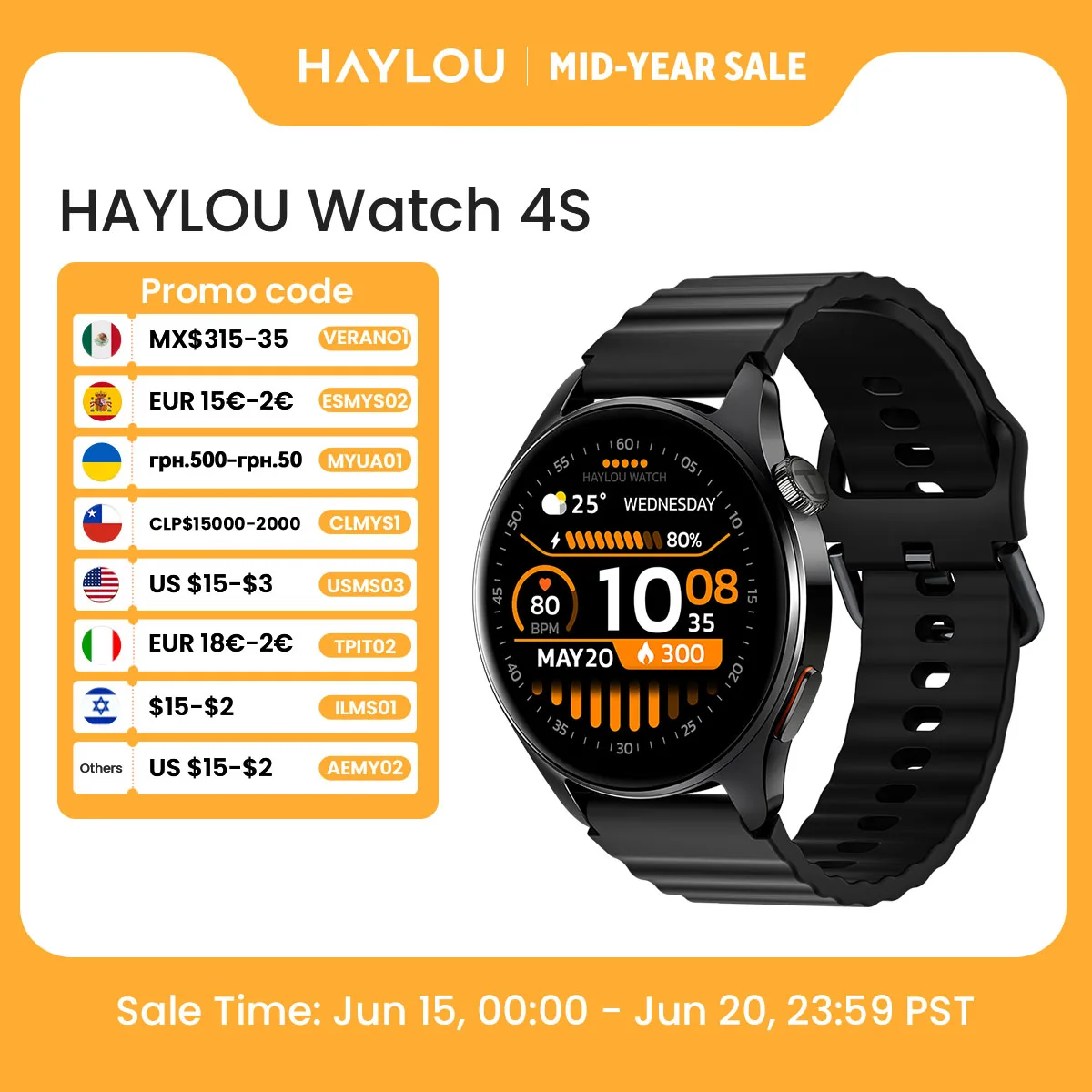 HAYLOU Watch 4S GPS Smartwatch 1.43” HD AMOLED Display 5 Satellite GPS Positioning 120+ Workout Modes Sport Fitness Smart Watch