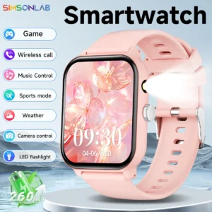 New Game Smart Watch 1.83” Bluetooth Call Sports Mode Music/Camera Control LED Flashlight Long Battery Watch for Android/IOS