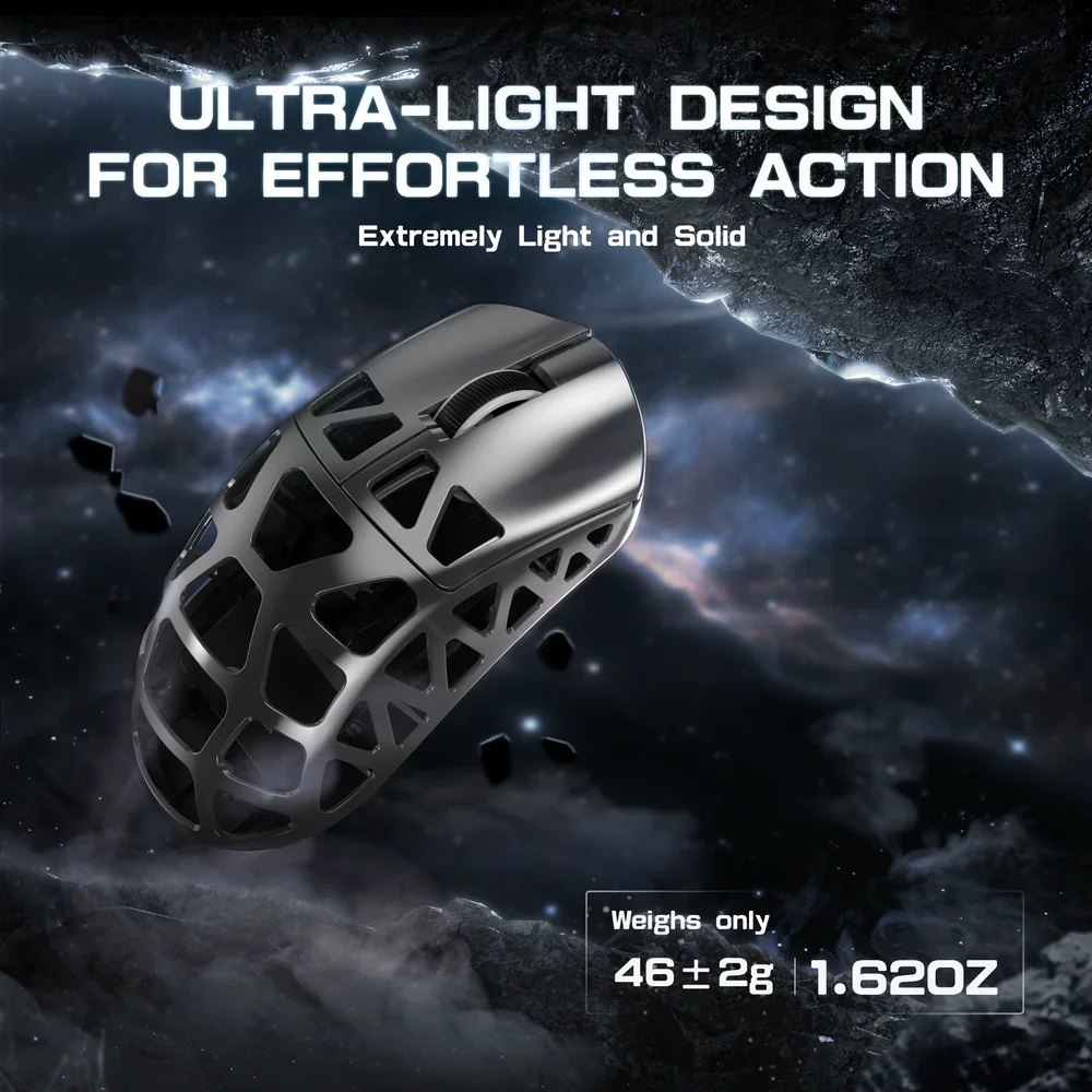ATTACK SHARK R3 Magnesium Alloy Gaming Mouse 8K SUPERLIGHT 8000Hz 6 Adjustable DPI up to 26000 PAW3395 BT/2.4G Wireless/Wired - Image 3