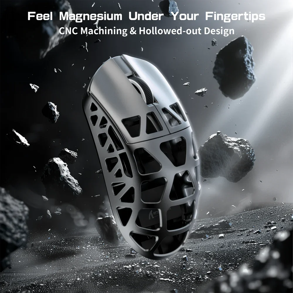 ATTACK SHARK R3 Magnesium Alloy Gaming Mouse 8K SUPERLIGHT 8000Hz 6 Adjustable DPI up to 26000 PAW3395 BT/2.4G Wireless/Wired - Image 2