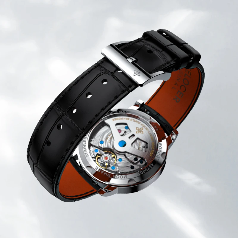 AGELOCER Original Astronomer Watch Van Gogh Oil Painting Men Luxury Automatic Mechanical Moon Phase Watch Birthday Gift for Men - Image 5