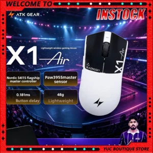 New ATK Blazing Sky X1 Air Ultimate Edition+ 48g Medium-Large Hand Wireless Mouse PAW3955 MASTER Dual 8K Esports Gaming Gifts