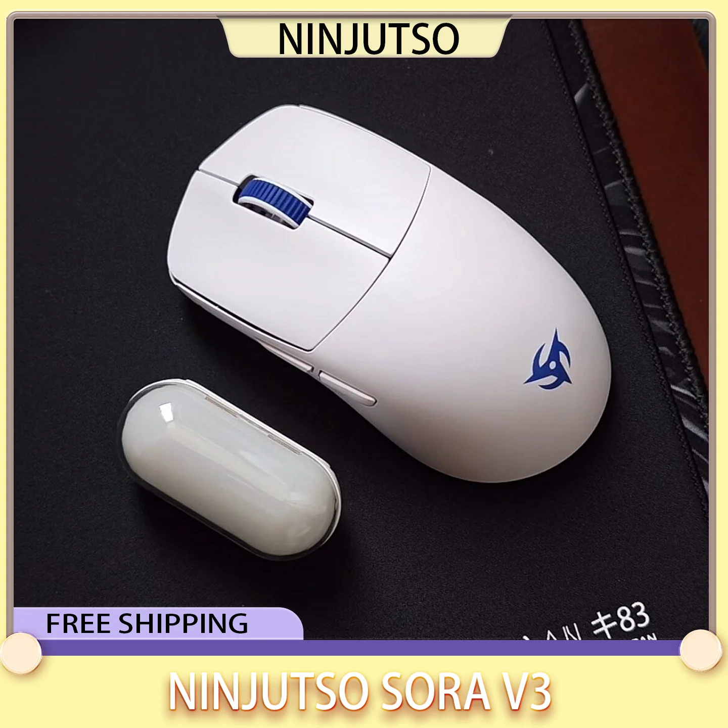 2026 New Ninjutso Sora V3 Wireless Mouse 8K Lightweight 300mAh E-Sports PC Gamer Accessories Gift with AIMNINJA 2PRO 45K PAR2862 - Image 13