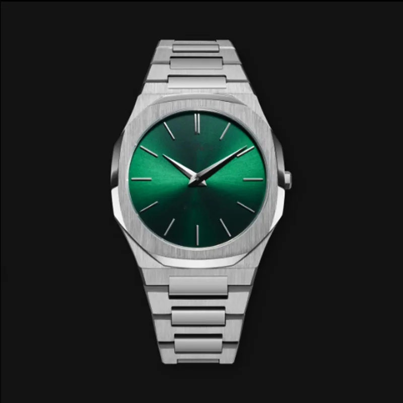 Untra Thin All Stainless Steel Sun Pattern Japan Movement Waterproof Men Quartz Watch With Original Logo - Image 4