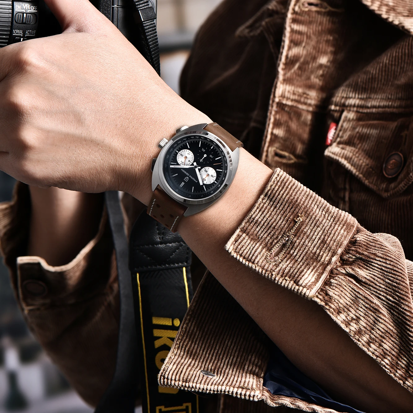 PAGANI DESIGN 2026 Retro Luxury Men's Quartz Watches Sports Chronograph VK63 Watch For Men AR Sapphire Waterproof Leather Clock - Image 2