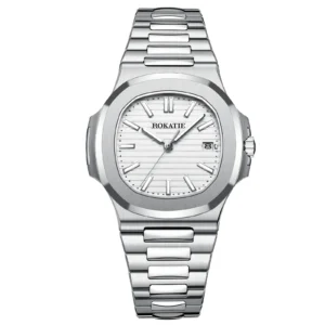 ROKATIE 2024 Luxury 9015 Japanese Movement Stainless Steel Watch 38mm Case Luminous Feature Day 50m Waterproof Watches for men