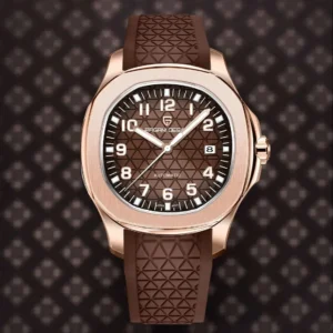PAGANI DESIGN 2026 New Men's Watches Rose Gold Top Luxury Automatic Watch For Men Barrel dial Steel Mechanical Wristwatch Men