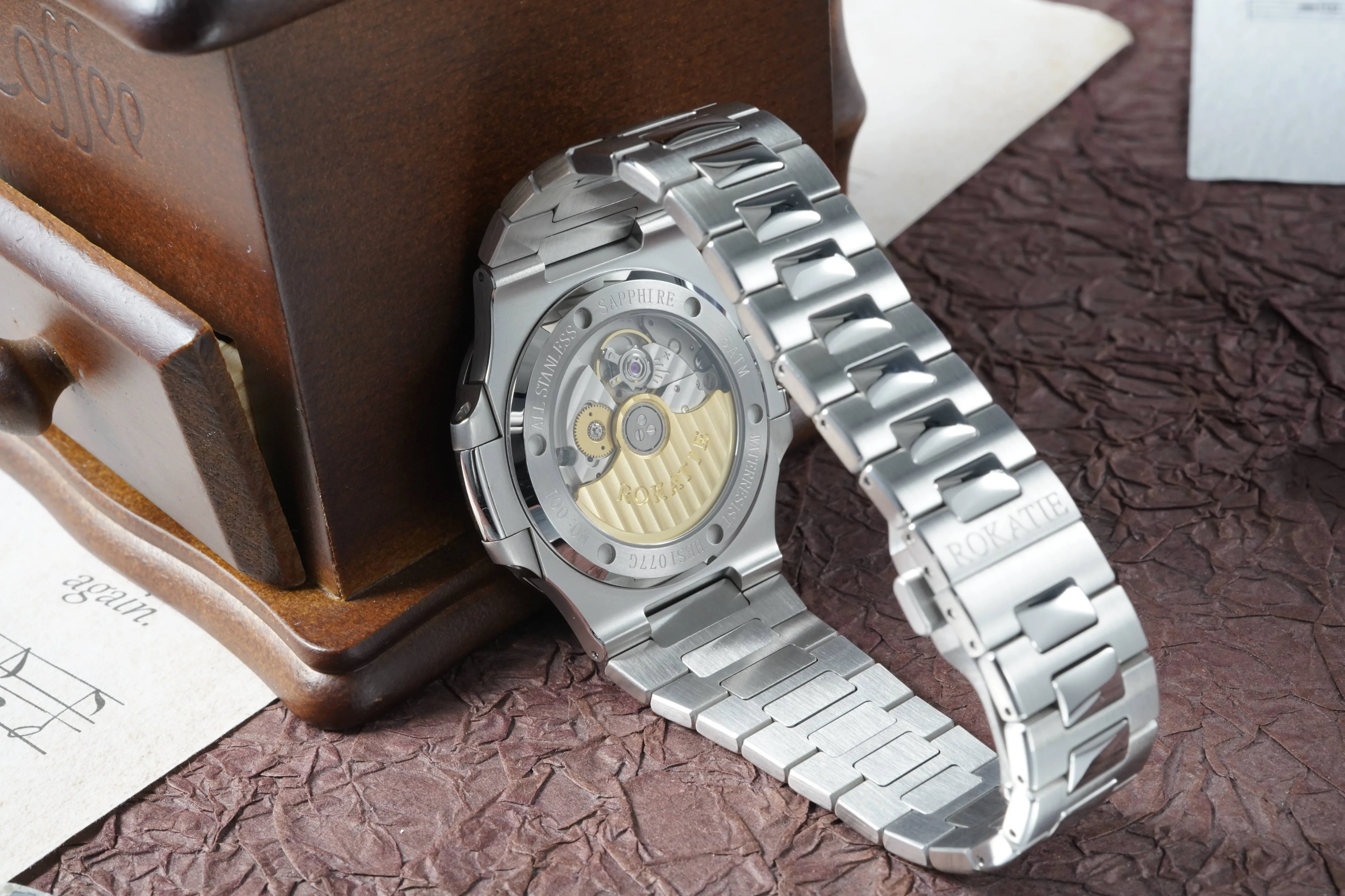 ROKATIE 2024 Luxury 9015 Japanese Movement Stainless Steel Watch 38mm Case Luminous Feature Day 50m Waterproof Watches for men - Image 2