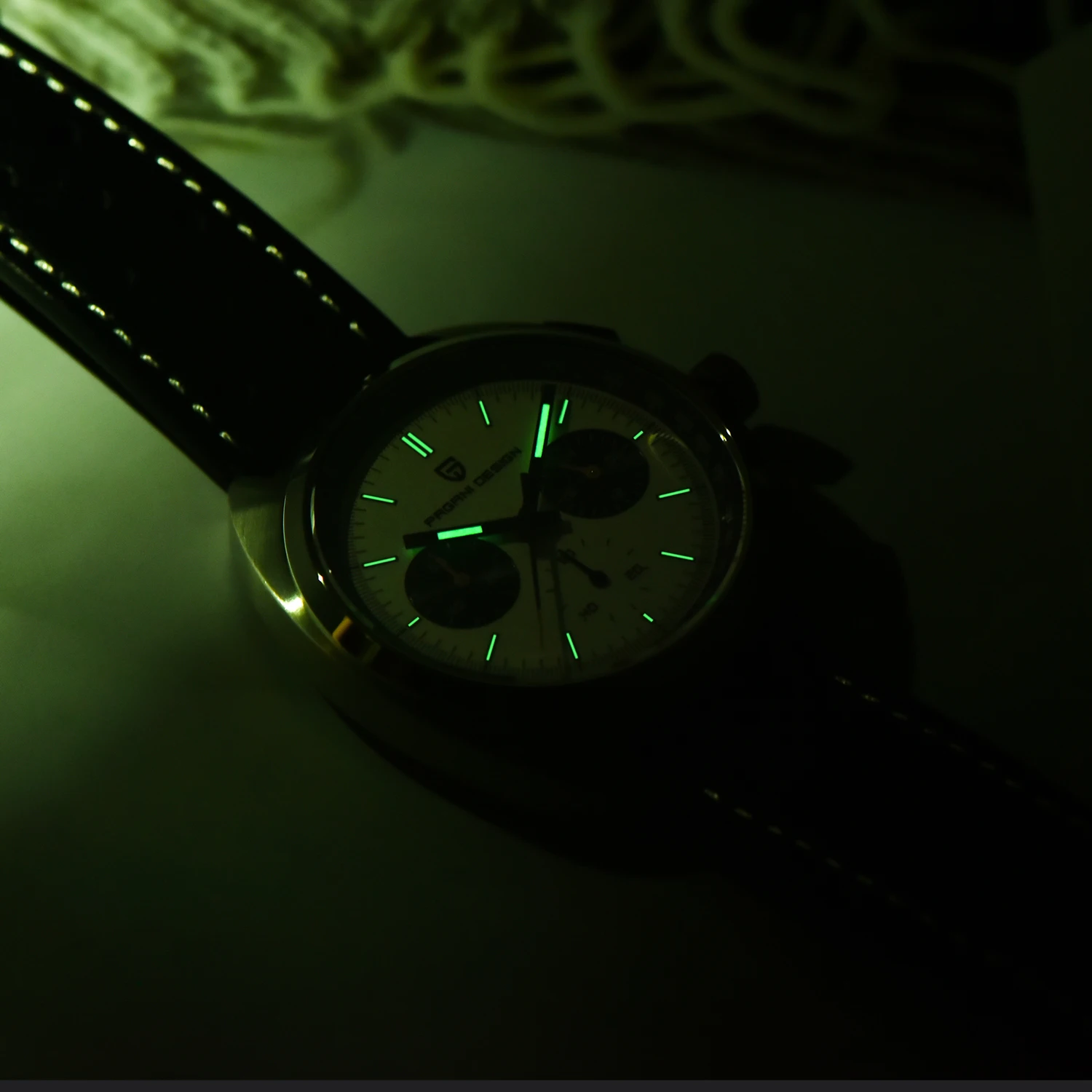 PAGANI DESIGN 2026 Retro Luxury Men's Quartz Watches Sports Chronograph VK63 Watch For Men AR Sapphire Waterproof Leather Clock - Image 3